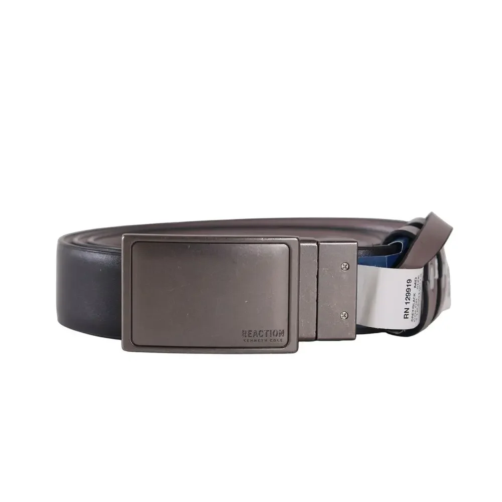 Kenneth Cole Reaction Reversible Exact System Stretch Belt – Gray/Black – NWT